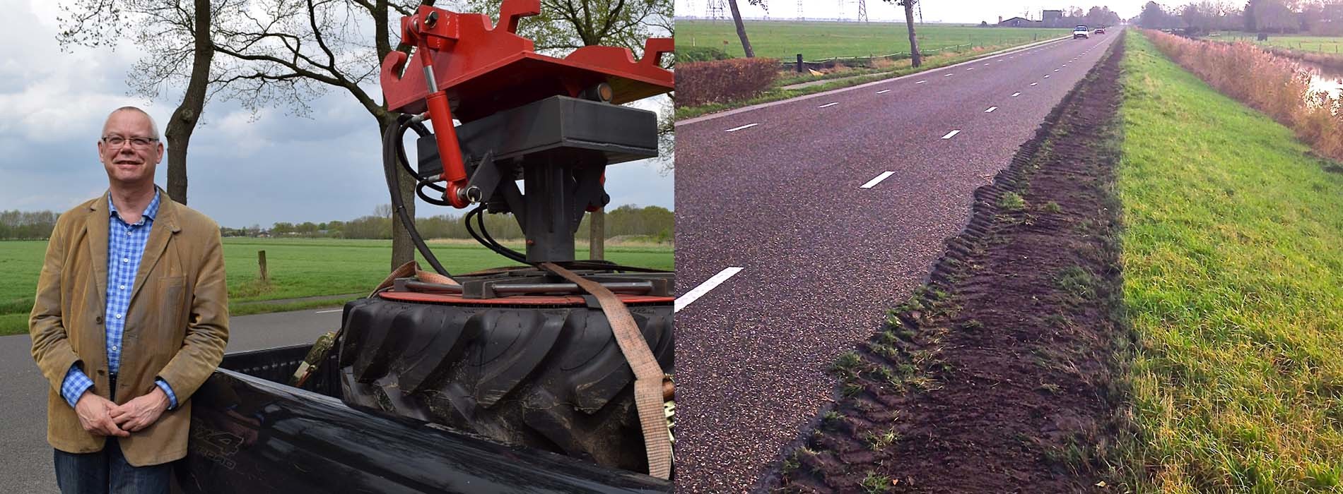 bedrijfseigenaar en bewerkte berm